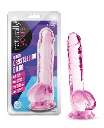 Blush Novelties Blush Naturally Yours 8" Crystalline Dildo Rose Dildos