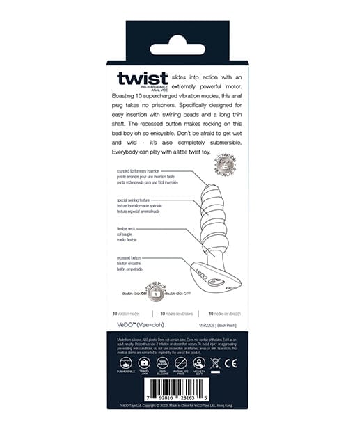 Savvy Co. Vedo Twist Rechargeable Anal Plug Anal Toys