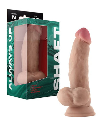 Vvole LLC Shaft Model N Flexskin Liquid Silicone 7.5" Side Curve Dong W/balls Pine Dildos